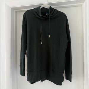 LIKE NEW Cowl Neck Sweater / Sweatshirt Dark Green with Pockets Size L